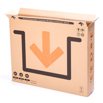 Caja telescópica 81x13x69 cm para cuadros y televisores planos hasta 37 pulgadas, robusta y resistente