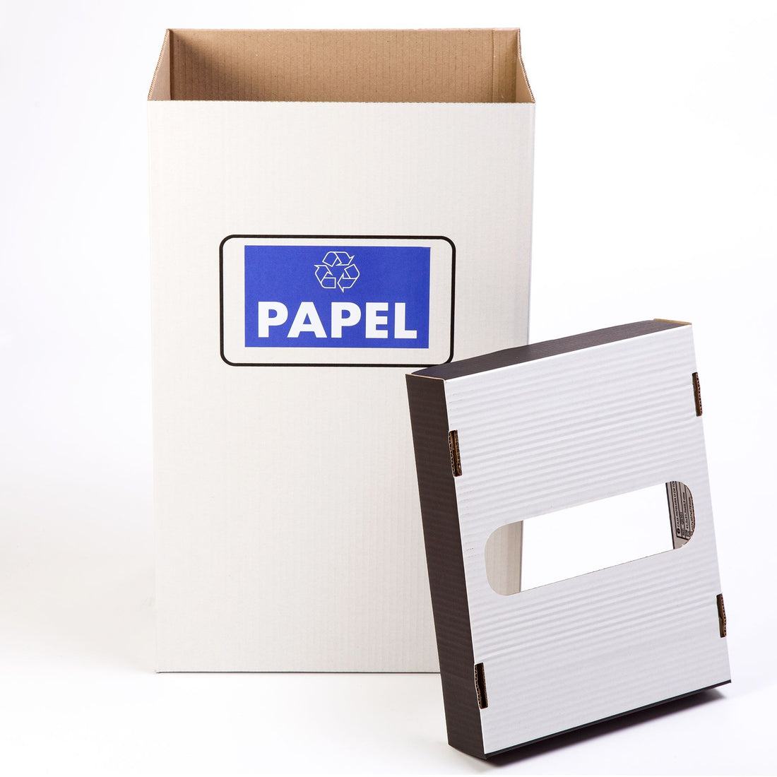 TELECAJAS | Caja Papelera (41x32,5x69 cms) con Tapa Superior Automontable | Pack de 5 - TELECAJAS