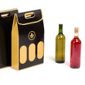 TELECAJAS | Estuche 3 Botellas Estucado Negro | Pack de 10 cajas - TELECAJAS