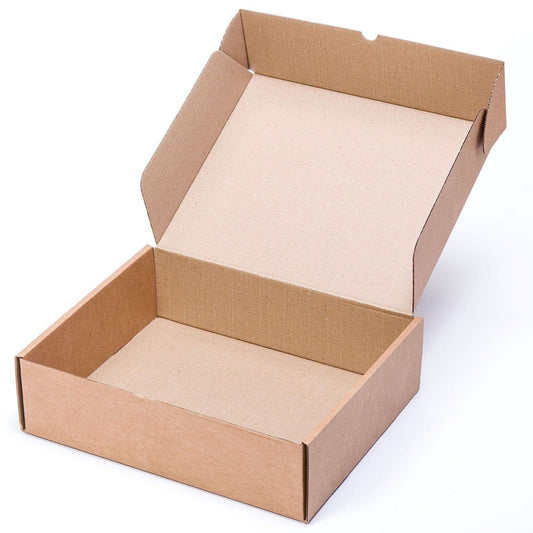 TELEBOXES | Caixa Automontável 39x30x11 cm - Cartão Kraft Castanho - Ideal para Envio Postal e Armazenagem - Pacote de 25 caixas