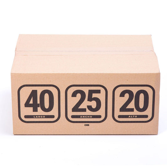 TELECAJAS | Caja 40x25x20 cm rectangular de cartón resistente para Vasos y Tazas | Pack de 10 cajas - TELECAJAS