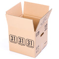 TELECAJAS | 10 Cajas 31x31x31 cm para Platos, Vajillas o Sombreros | Cajas Cuadradas con Asas | Pack de 10 - TELECAJAS