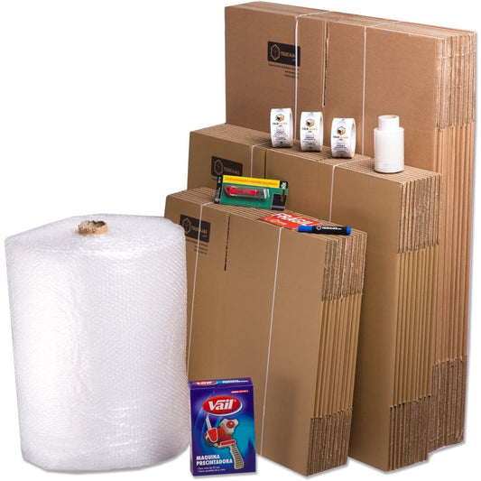 TELEBOXES | Pacote Mudança para Casais - Tamanho da Casa do Casal (2 quartos) | Inclui caixas e todas as embalagens necessárias