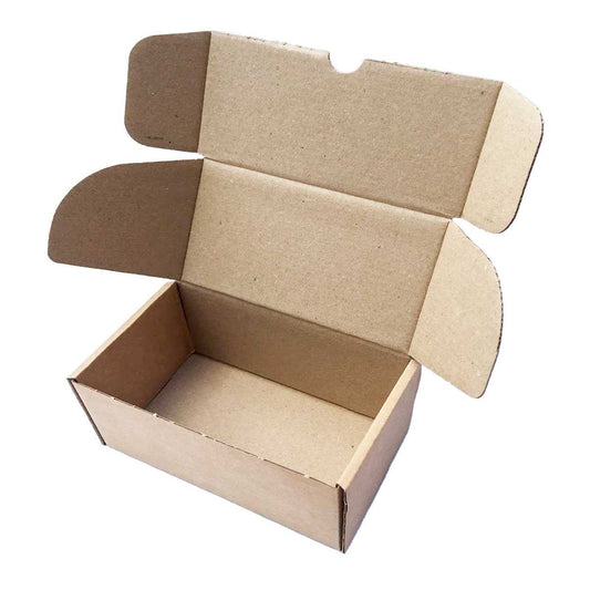 TELEBOXES | 20x10x10 cm - Caixa Robusta Automontável | Cartão Kraft Marrom - Envio Postal Ideal | Pacote de 50 caixas