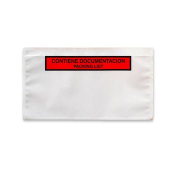 1000 Listas de Embalagem | 225x122 mm (Interno); Externo: 235x132 mm | A4 Dobrado em 3 | Envelope Adesivo para Notas de Entrega e Documentação | Embalagem com 1000 Sacos