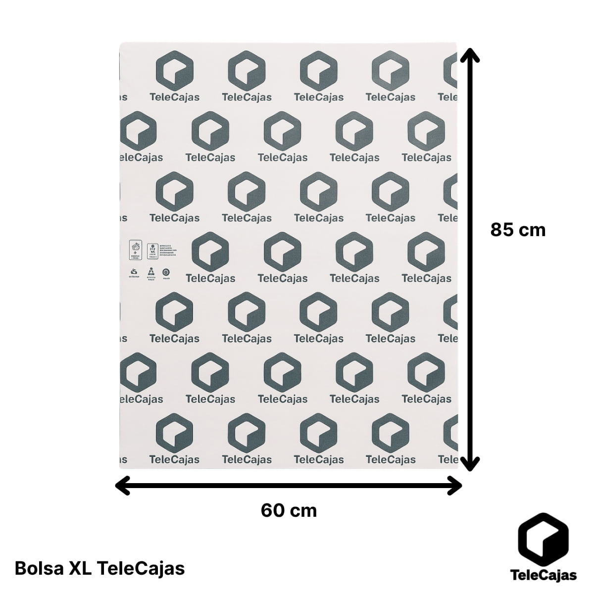 Bolsa de embalaje XL fabricada en polietileno blanco opaco de alta densidad (HDPE) de 190 g, con medidas 60x85 cm. Ideal para proteger productos voluminosos en entornos logísticos, industriales o ecommerce, asi como gran bolsa para mudanzas. Este packaging resistente y reconocible es una excelente alternativa para almacenar y guardar gran cantidad de material.