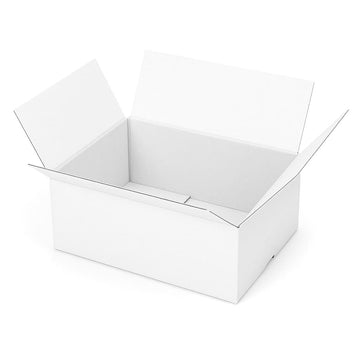 Caja de embalaje blanca interior y exterior muy robusta de canal simple reforzada, fabricada en cartón resistente. Medidas interiores: largo 30,5 cm, ancho 22,8 cm y alto 10,2 cm. Perfecta para packaging ecológico, envíos por mensajería o almacenamiento doméstico. Solución versátil para tiendas online y uso industrial ligero.