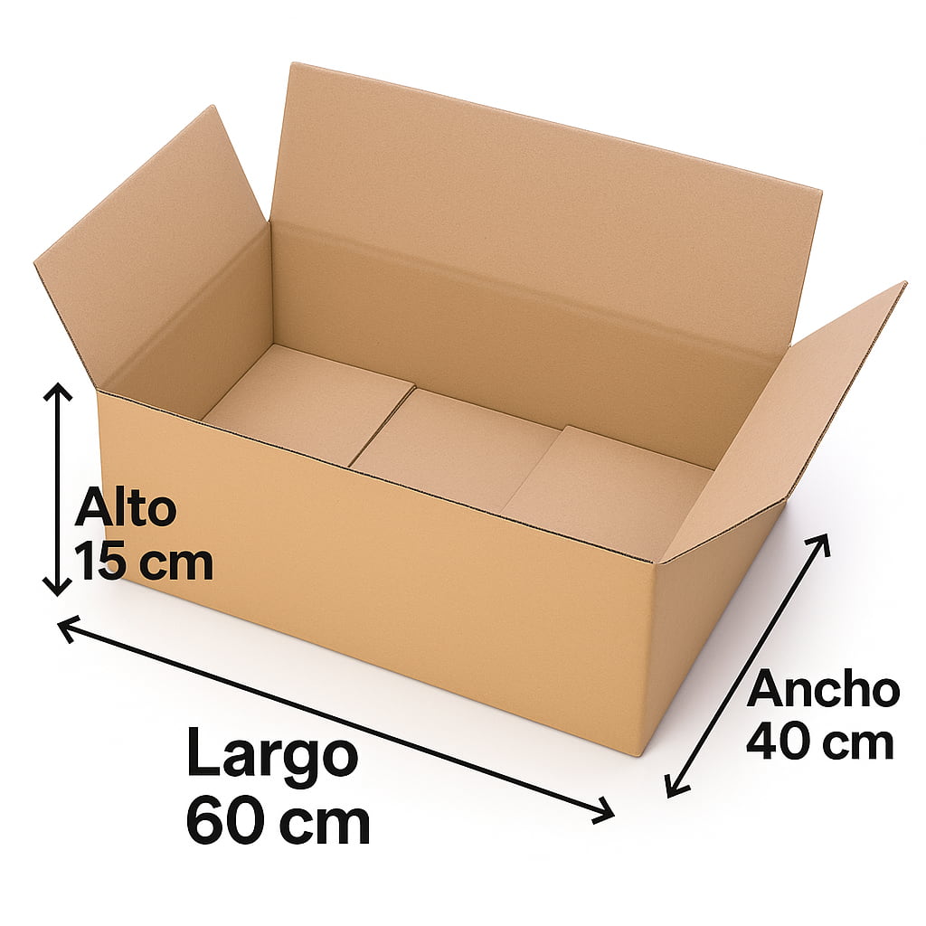 Caja carton Plana Rectangular 