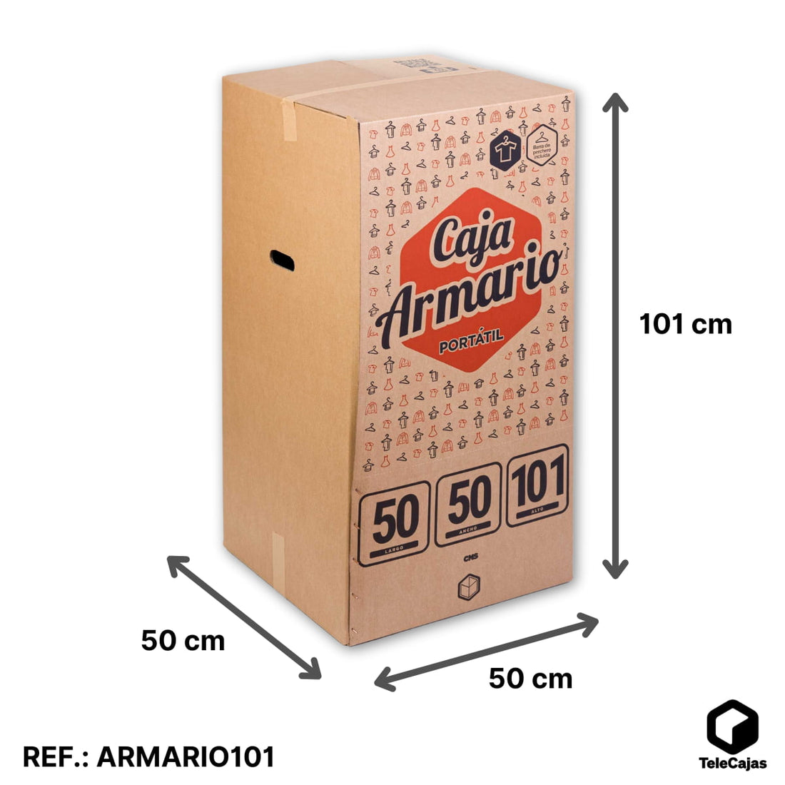 Portable Foldable Wardrobe Box 50x50x101 cm | Ideal for Moving, Storage or Travel | Easy Assembly Includes Hanging Rod and Adhesive Tape as a Gift