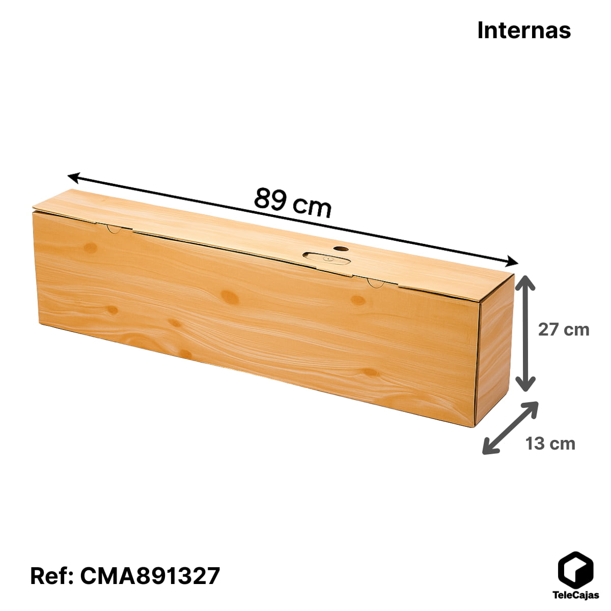 Medidas jamonera efecto madera muy robusta de 89x13x27 cm con asa integrada y doble solapa, ideal para regalo de Navidad gourmet.