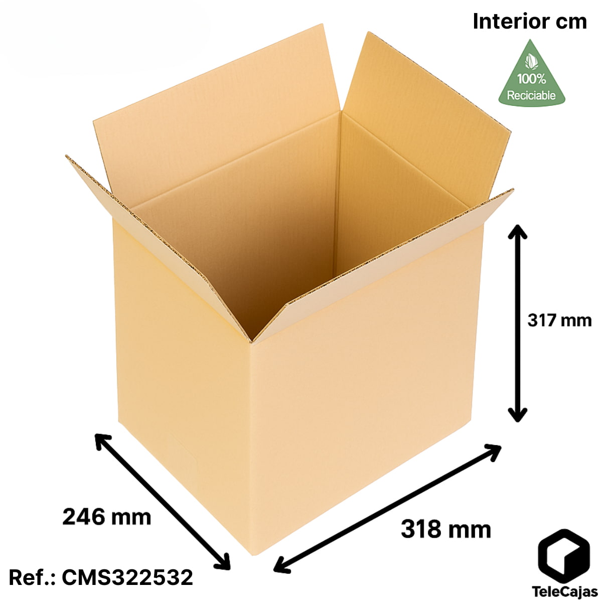 Caixa de papelão resistente de 32x25x32 cm para transporte ou armazenamento | Altura aproximada Garrafa (capacidade 12 garrafas de vinho, não inclui divisórias)