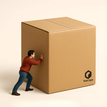 Colección de cajas de cartón grandes de TeleCajas, perfectas para mudanzas, almacenaje y envíos voluminosos. Están fabricadas con cartón reforzado para mayor resistencia