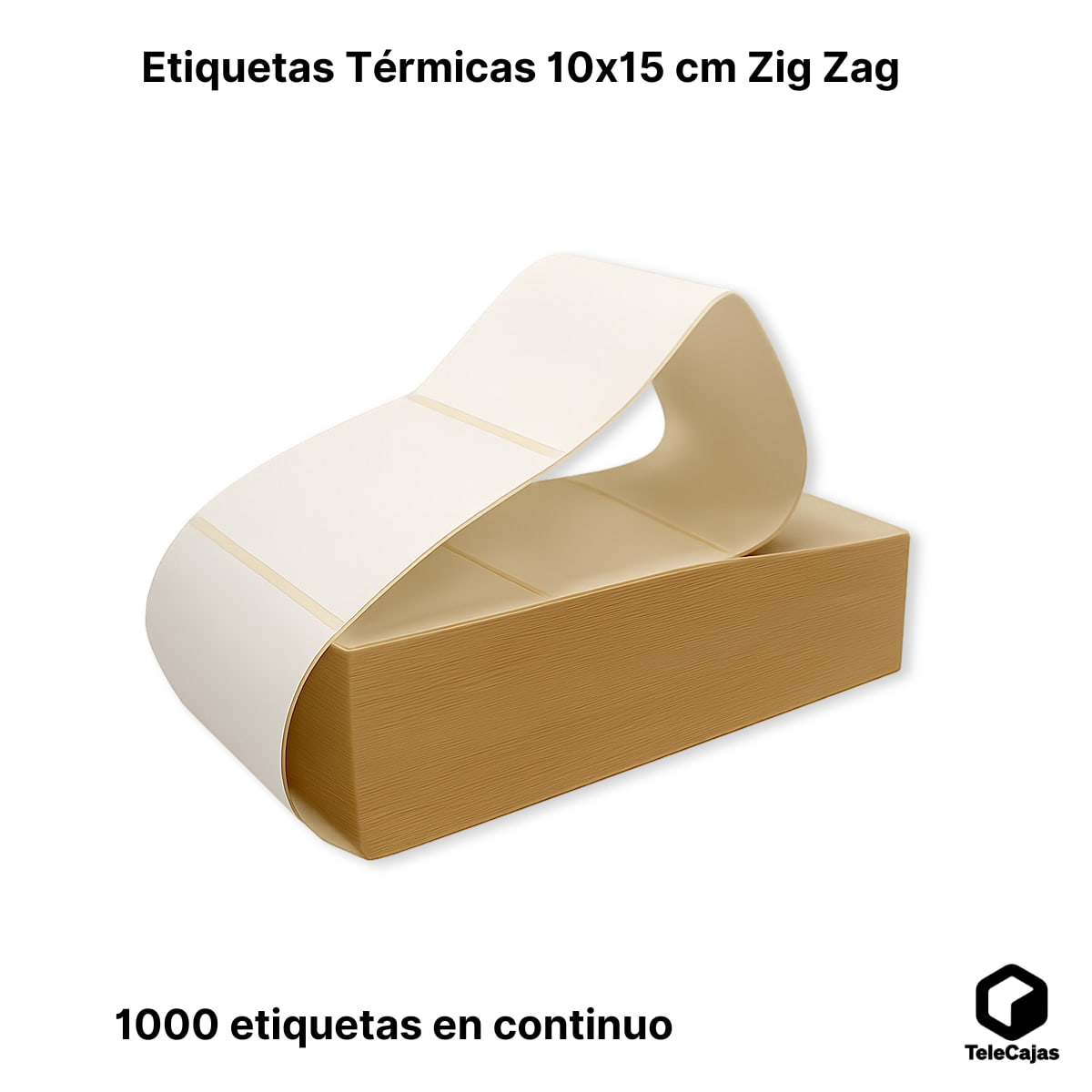 Etiquetas adesivas térmicas para transportadores | Tamanho 10x15 cm - Zig Zag | Pacote de 1000