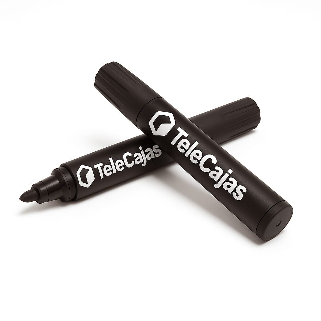 Rotulador permanente BIC negro para marcar y nombrar cajas de cartón en la mudanza,  y uso multiuso en oficina u hogar.