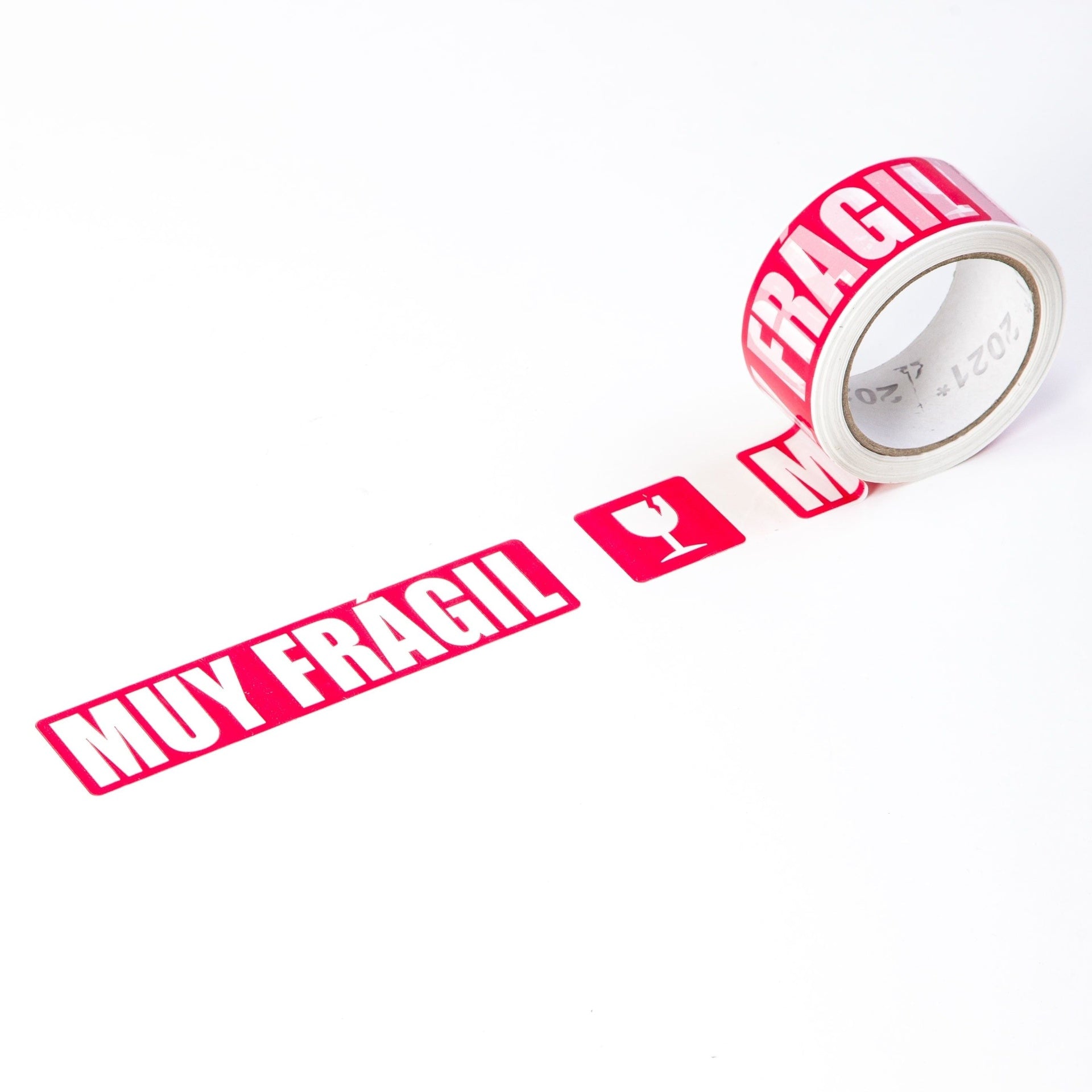 Cinta Adhesiva Muy Frágil | 125 mts x 48 mm | Precintos Embalaje marcación mercancia y objetos frágiles y delicados