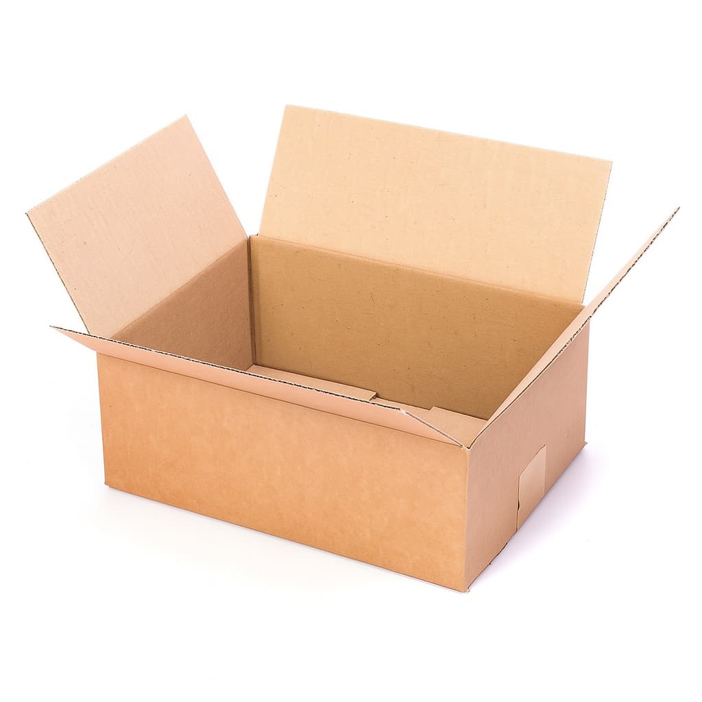 Cajita Baja 305x228x102 mm - de Cartón Mediana con Solapas | Robusta para Envíos Postales | Color MARRÓN Kraft