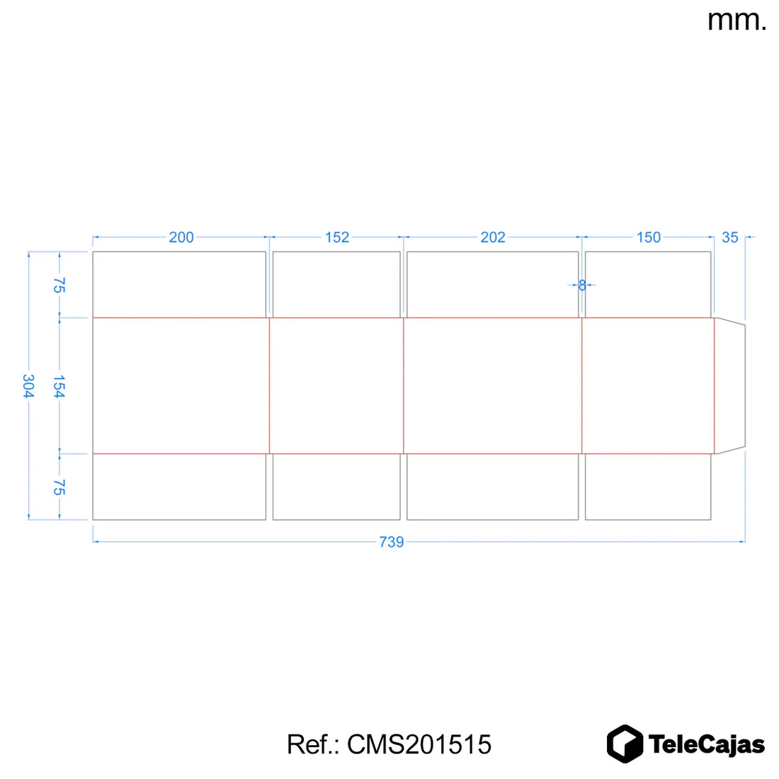 caja de carton 20x15x15 cm