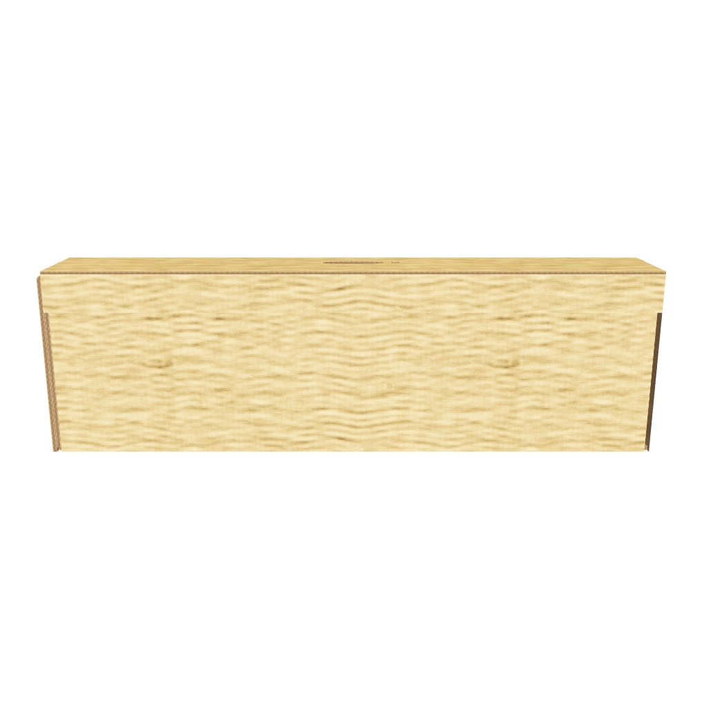 Caja jamón efecto madera 89x13x27 cm en 3D