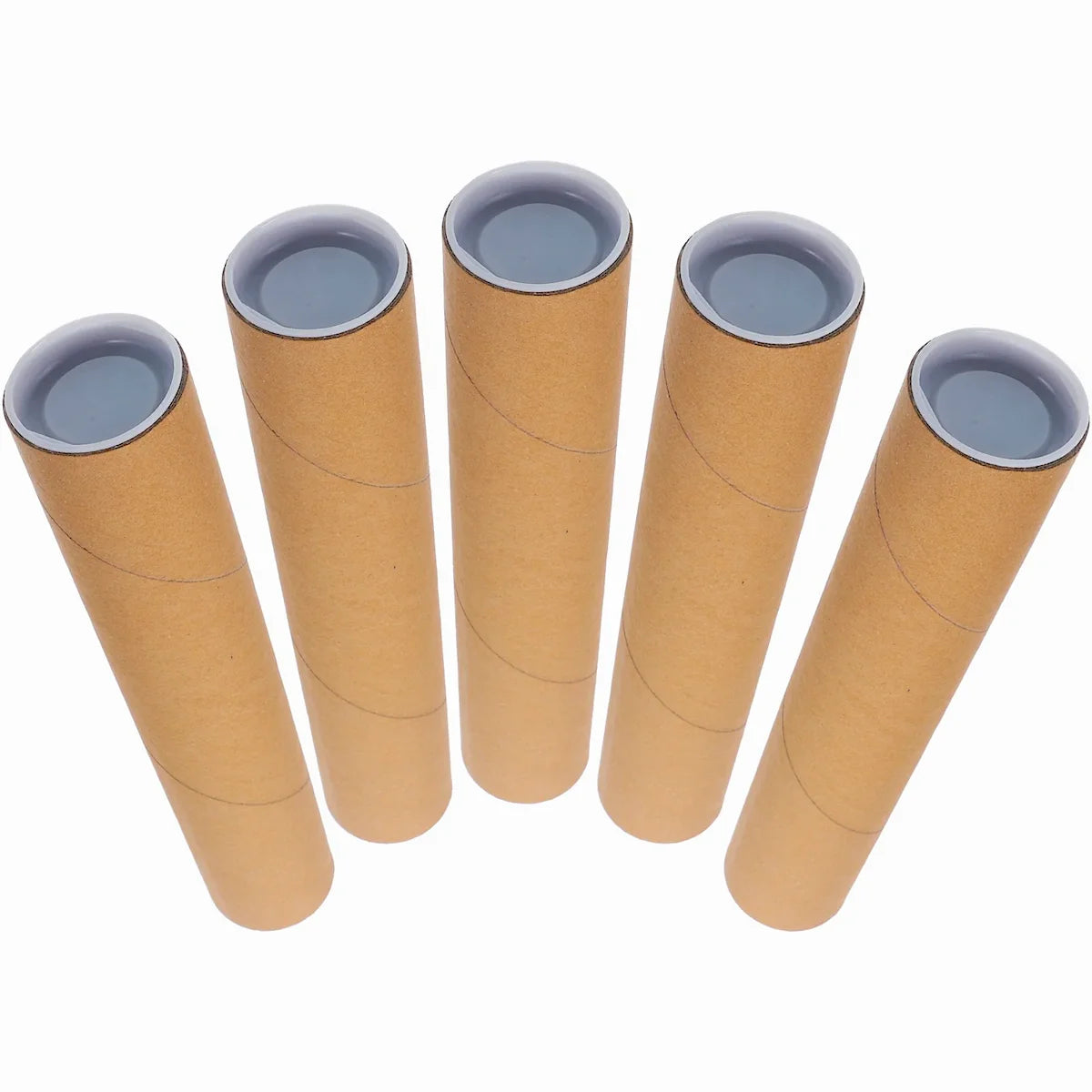 7 x 60 cm cardboard tubes, for canvases and long roll-up products. | Brown. Includes lids